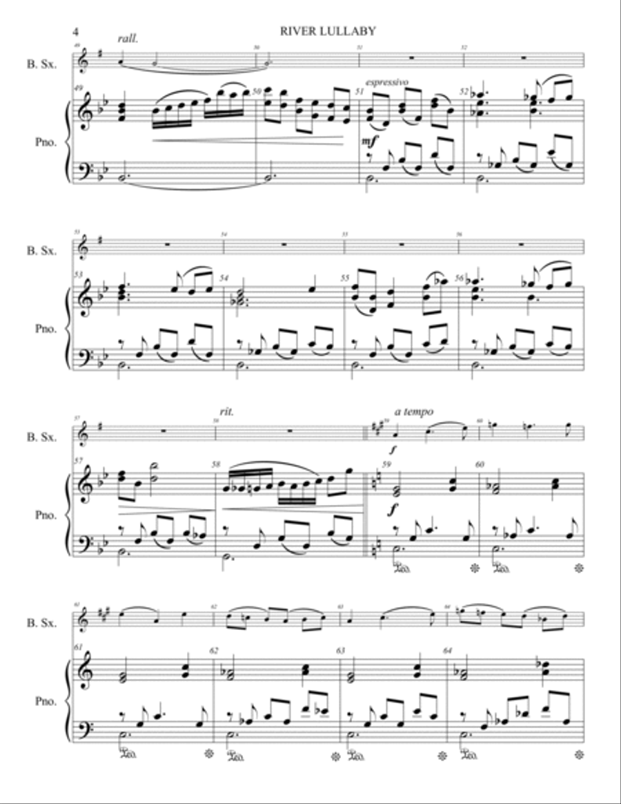 River Lullaby Baritone Saxophone scores gallery preview page 5