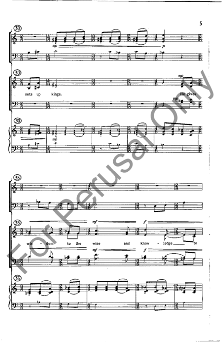 Prayer Of Daniel Prayer Of Daniel 4-Part scores gallery preview page 5