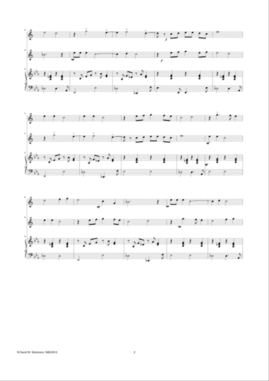 Malgré moi 2 alto saxophones with piano Alto Saxophone scores gallery preview page 2