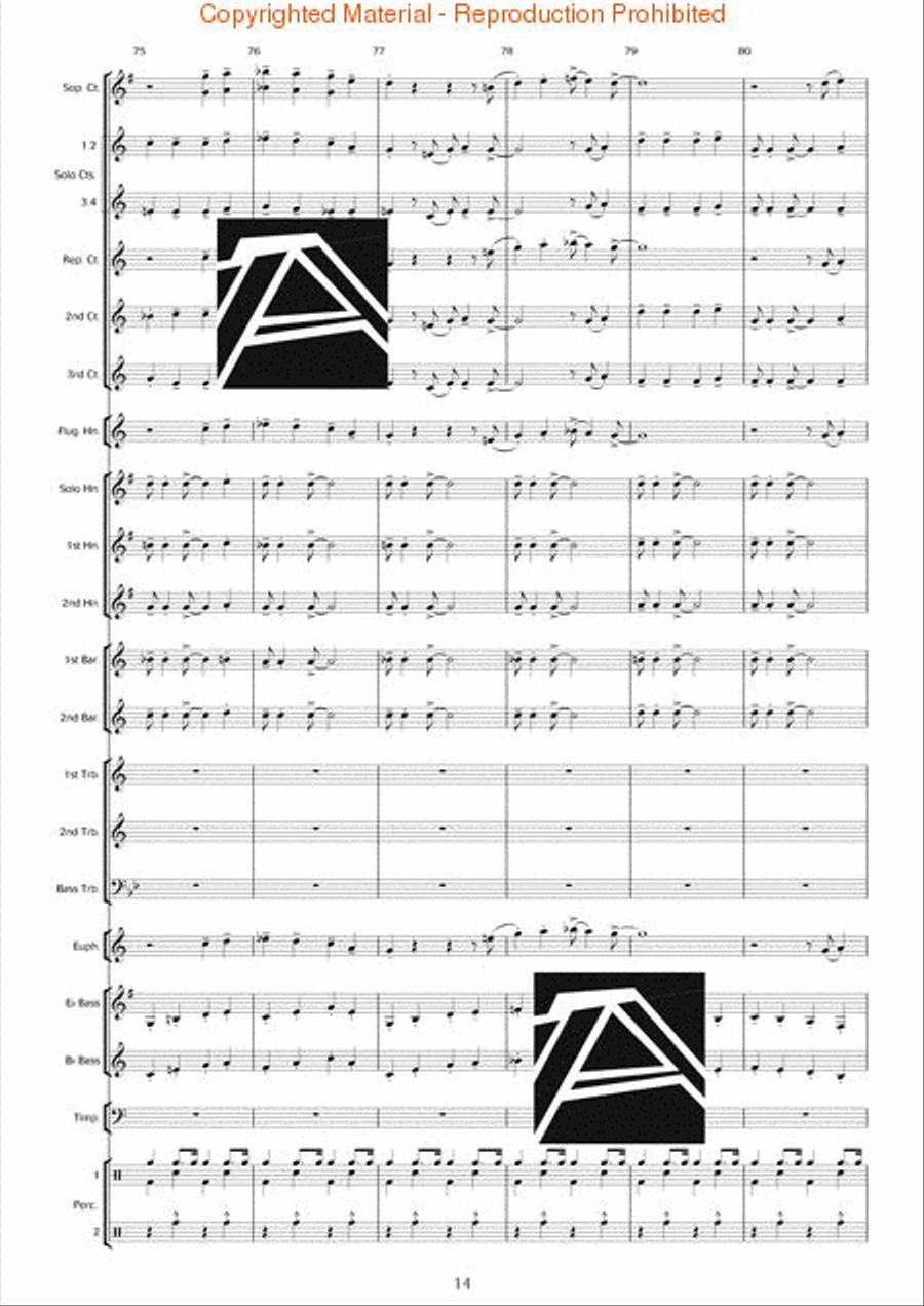 Rapsodia Borealis (for Trombone & Piano) Piano Accompaniment scores gallery preview page 15