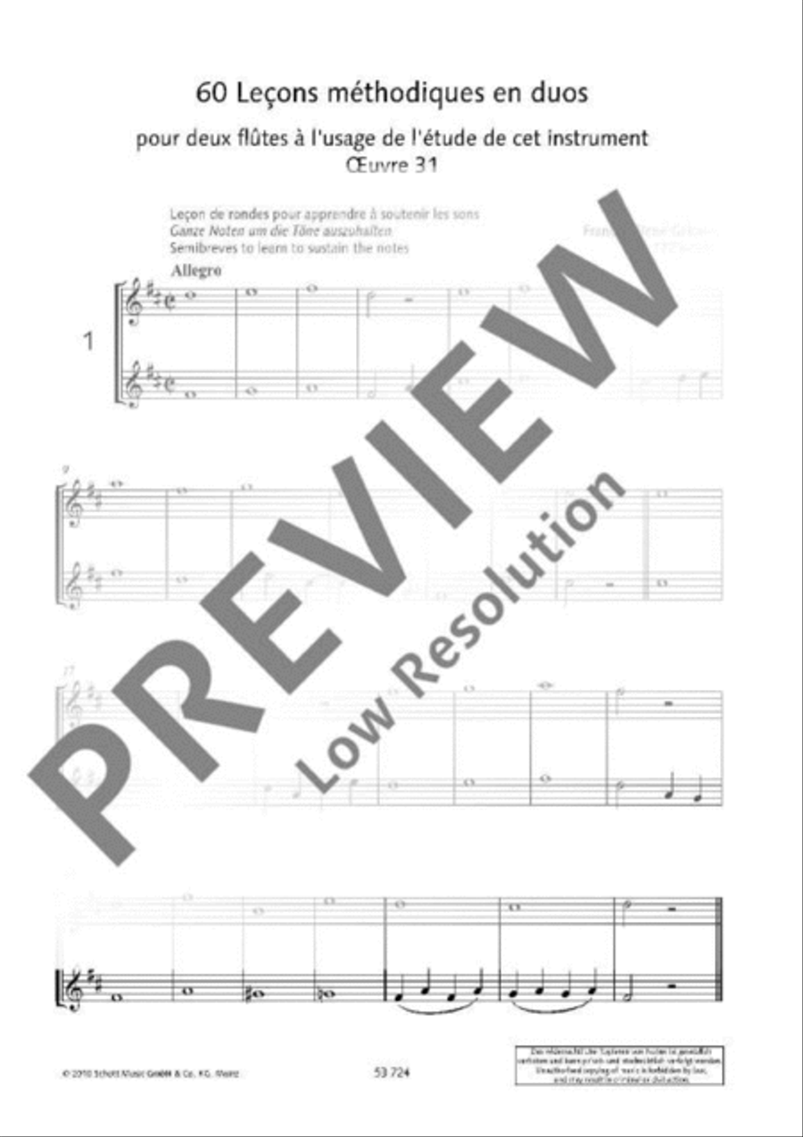 60 Methodical Lessons Flute Duet scores gallery preview page 5