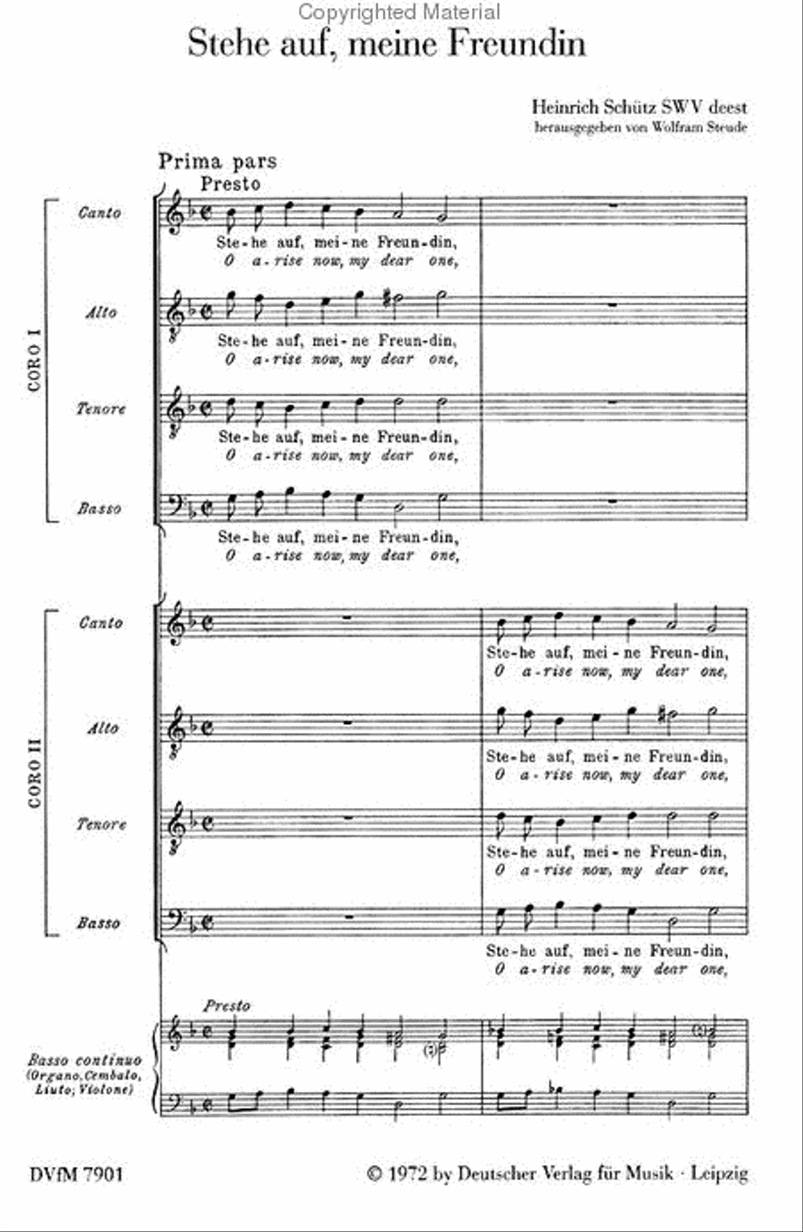 O Arise Now, My Dear One SWV deest Choir scores gallery preview page 2