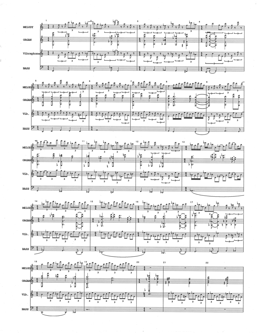 Anastasia - A reduction for four instruments Large Ensemble scores gallery preview page 1
