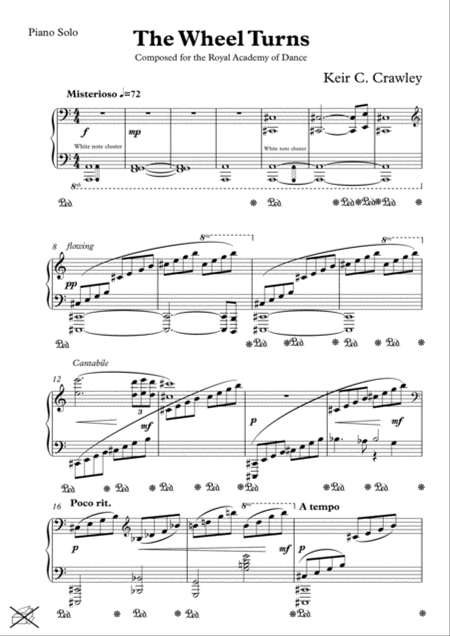 The Wheel Turns Piano Solo scores gallery preview page 1