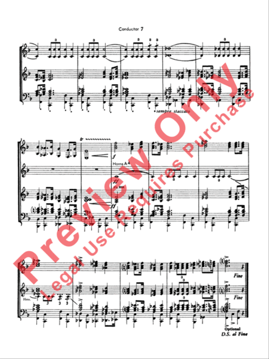 Fanfare, Processional and Recessional Concert Band scores gallery preview page 9