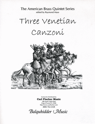Book cover for Three Venetian Canzoni
