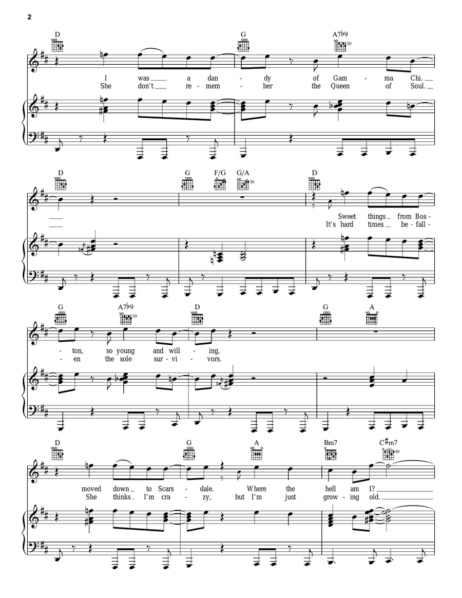 Hey Nineteen Piano, Vocal, Guitar scores gallery preview page 2