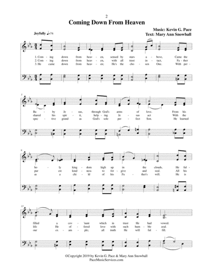 Coming Down From Heaven - a Christmas hymn image number null