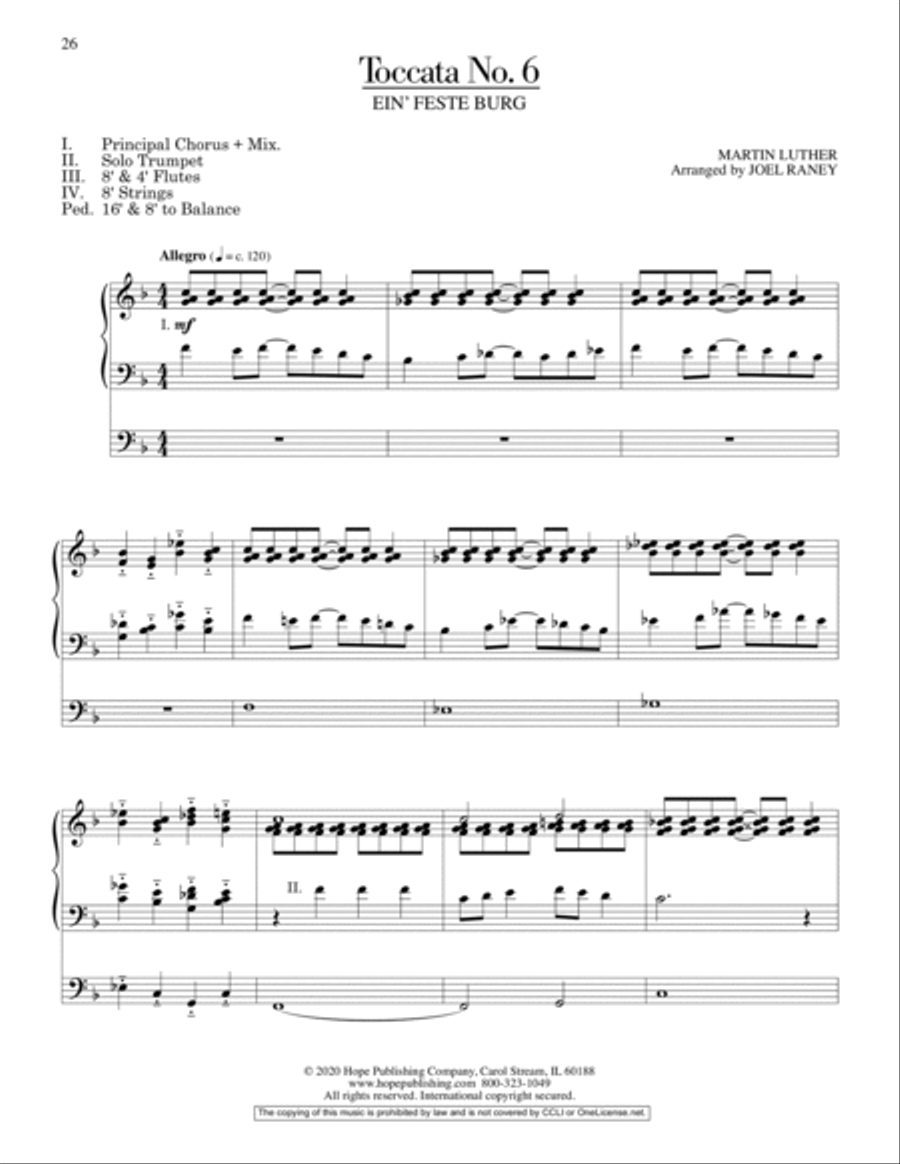 Ten Toccatas On Classic Hymn Tunes for Organ Organ Solo scores gallery preview page 8