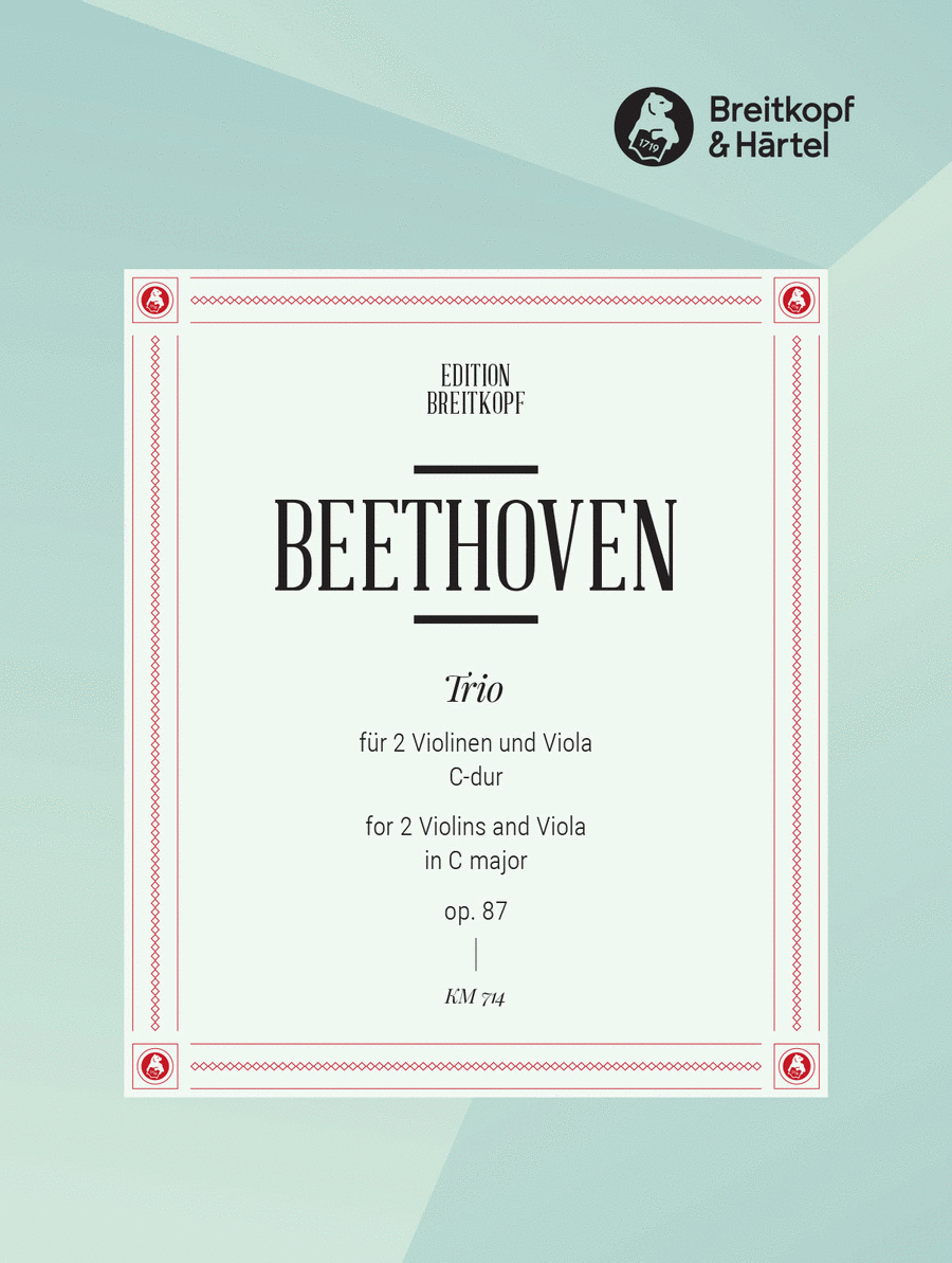 Trio in C major Op. 87 Score scores gallery preview page 1