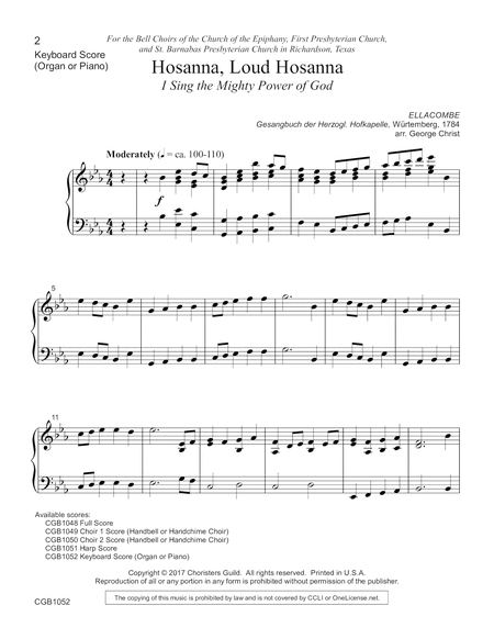 Hosanna, Loud Hosanna - Keyboard Score (Organ or Piano) image number null