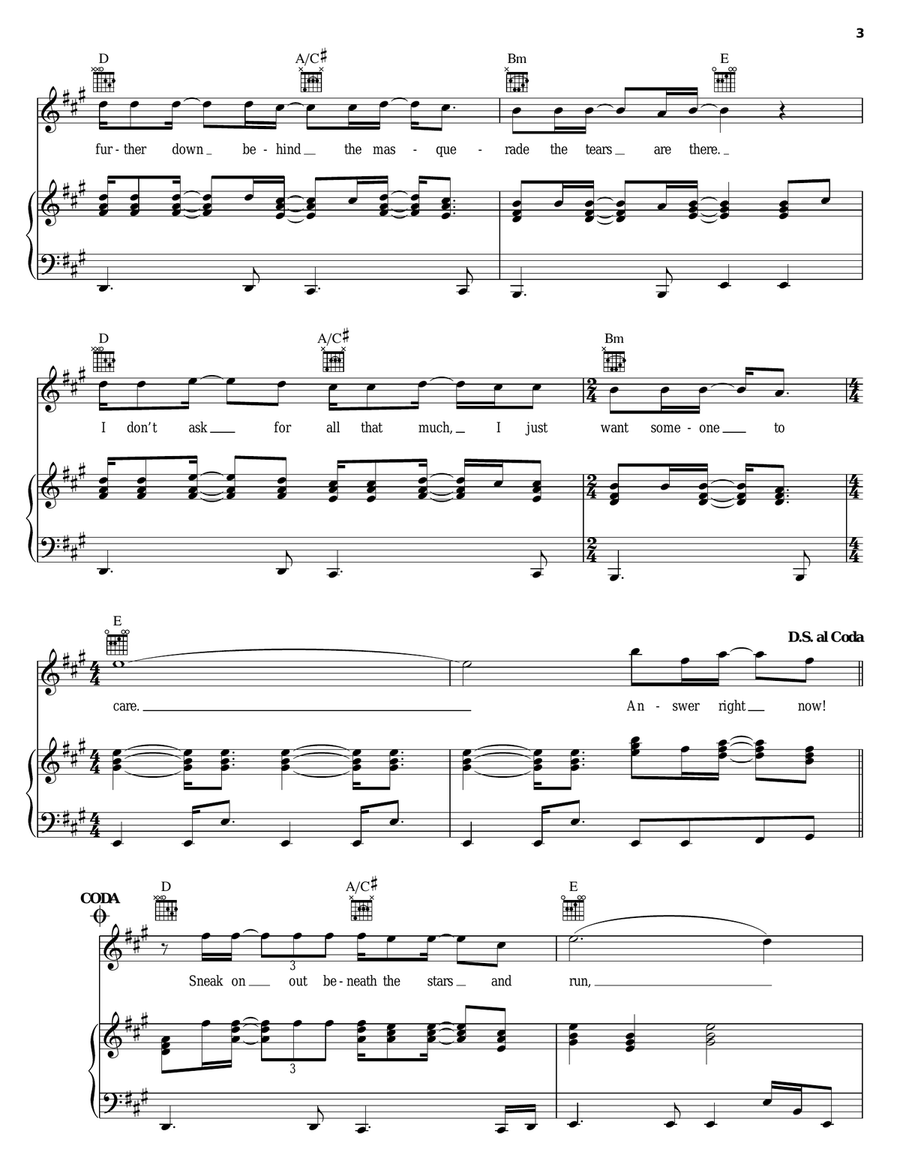 Romeo's Tune Piano, Vocal, Guitar scores gallery preview page 3