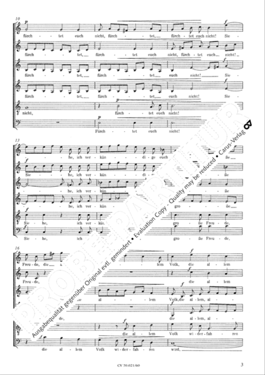 Be not afraid (Furchtet euch nicht) SSAATB scores gallery preview page 4
