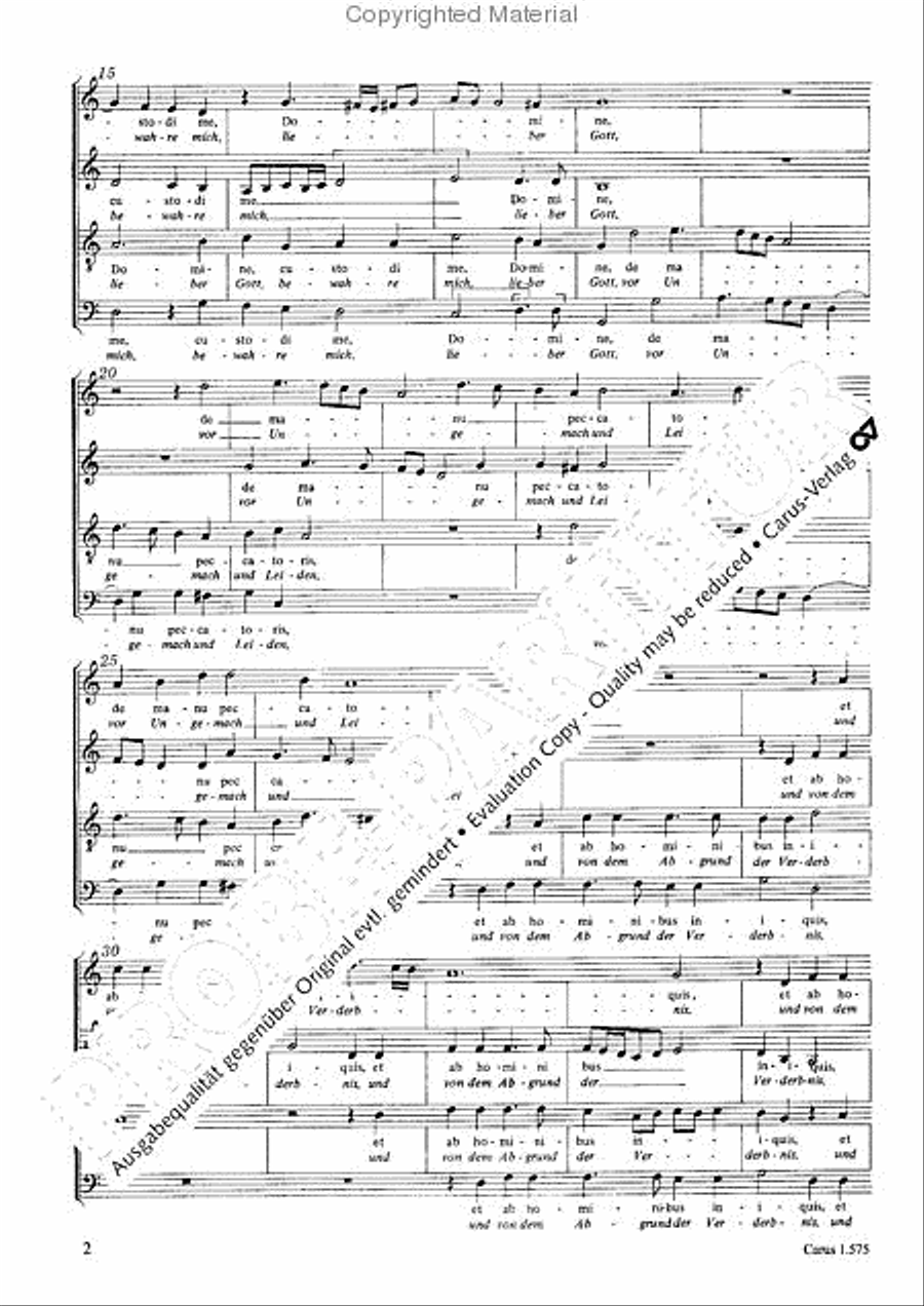 Custodi me, Domine Custodi me, Domine 4-Part scores gallery preview page 4