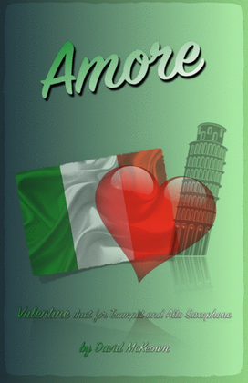 Book cover for Amore, (Italian for Love), Trumpet and Alto Saxophone Duet
