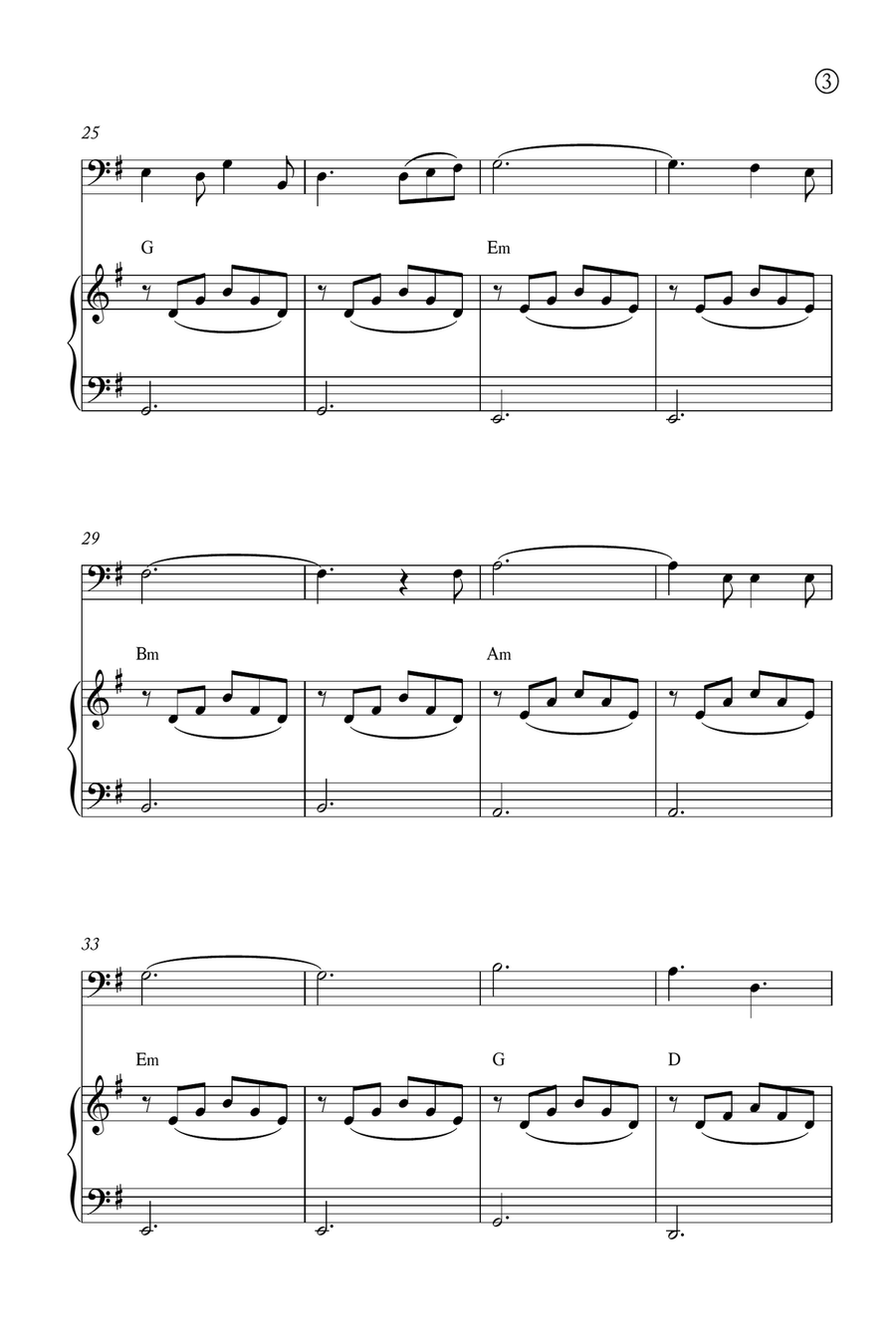 Oh Holy night Tuba scores gallery preview page 3