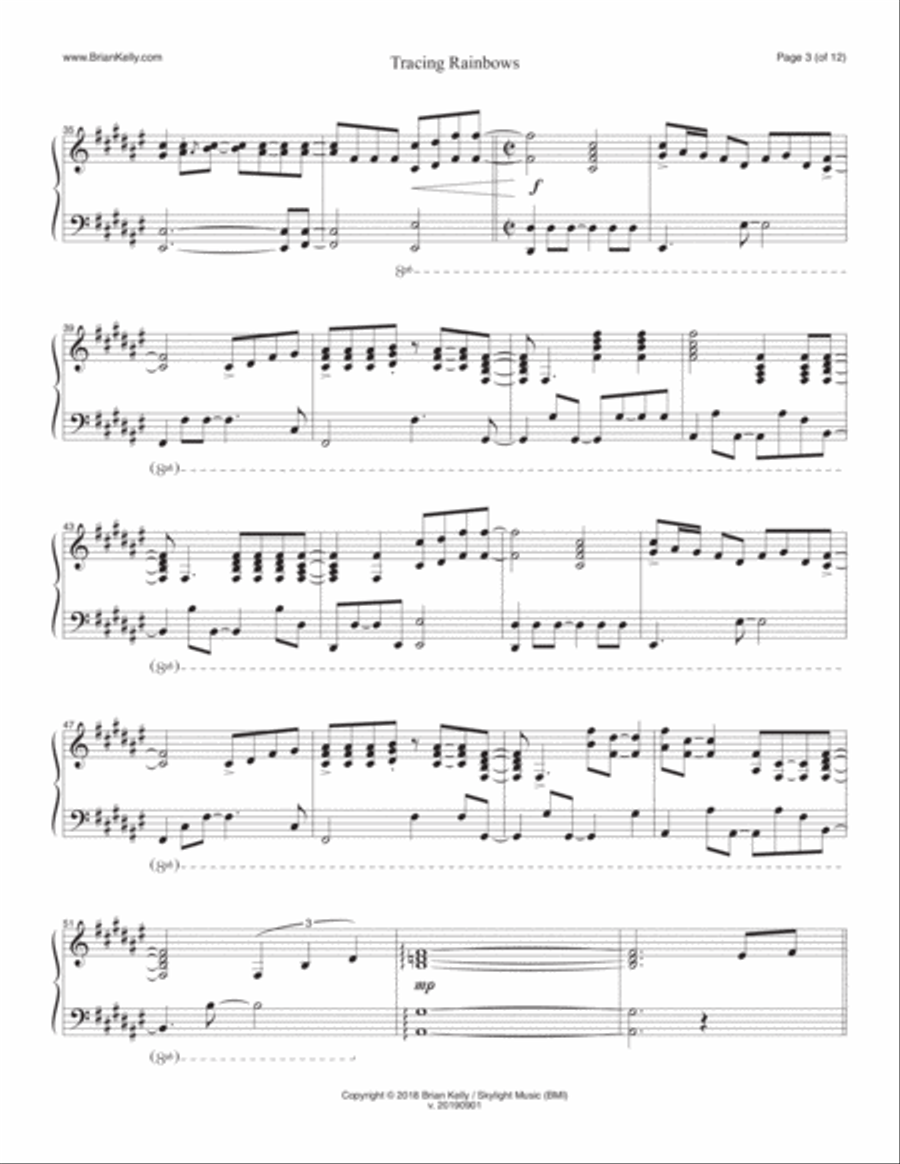Tracing Rainbows Piano Solo scores gallery preview page 3