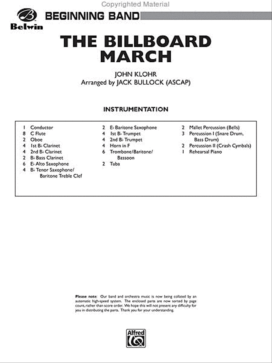 The Billboard March The Billboard March Concert Band scores gallery preview page 2