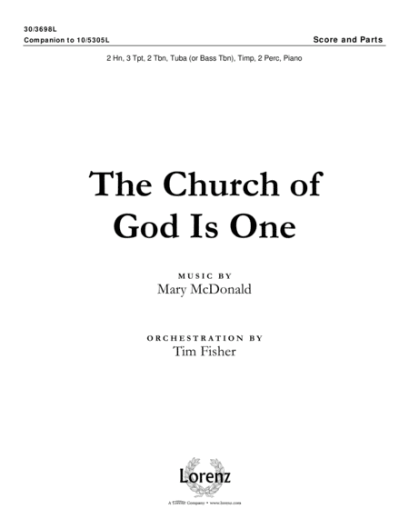 The Church of God Is One - Brass and Percussion Score and Parts