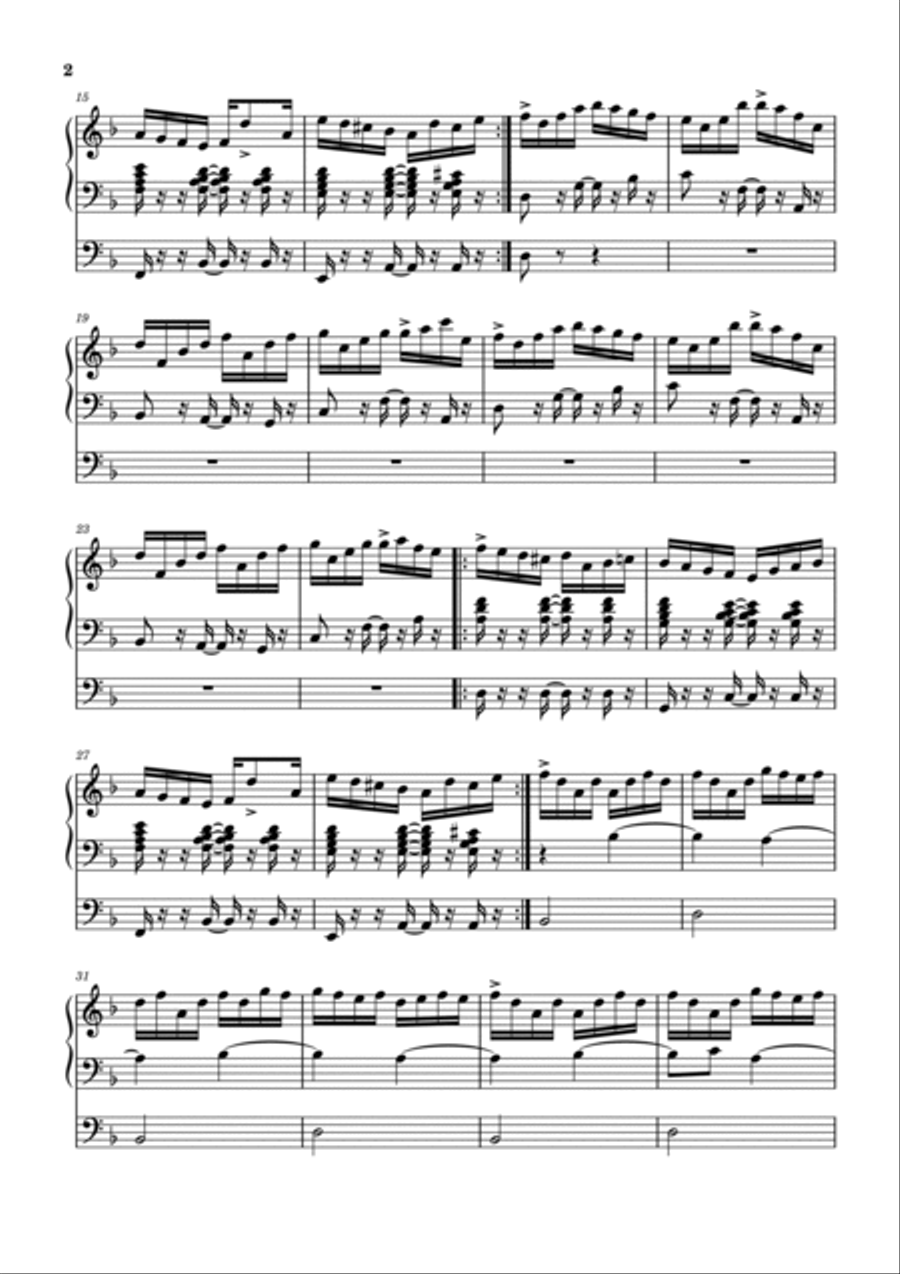 Rondo-Toccata in d-Moll Organ Solo scores gallery preview page 2