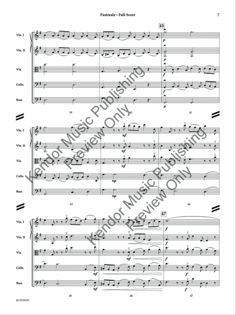 Pastorale (Score) Pastorale (Score) String Orchestra scores gallery preview page 8