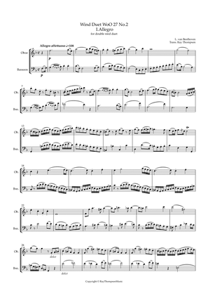 Beethoven: Wind Duet WoO 27 No.2 (Complete) - double reed duet (Ob./C.A. or Ob./Bsn.))