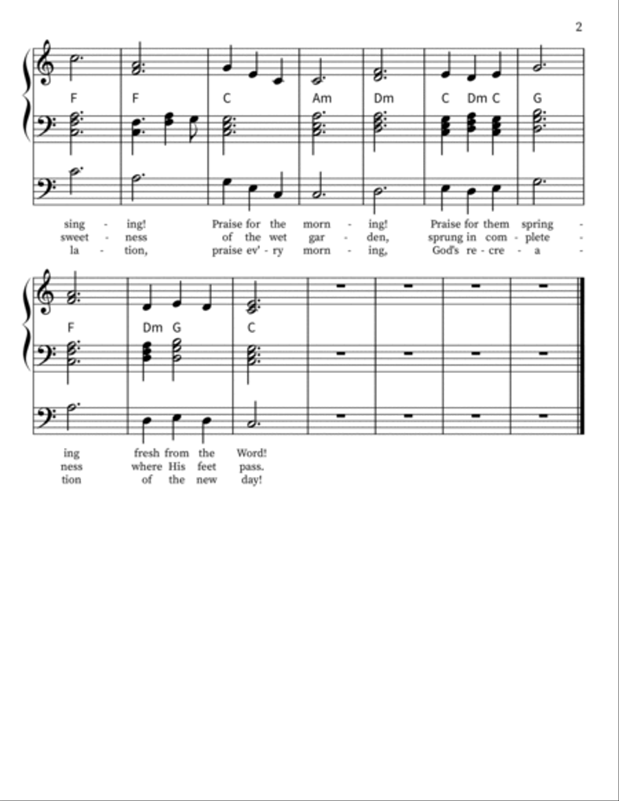 Morning Has Broken Morning Has Broken Voice scores gallery preview page 2