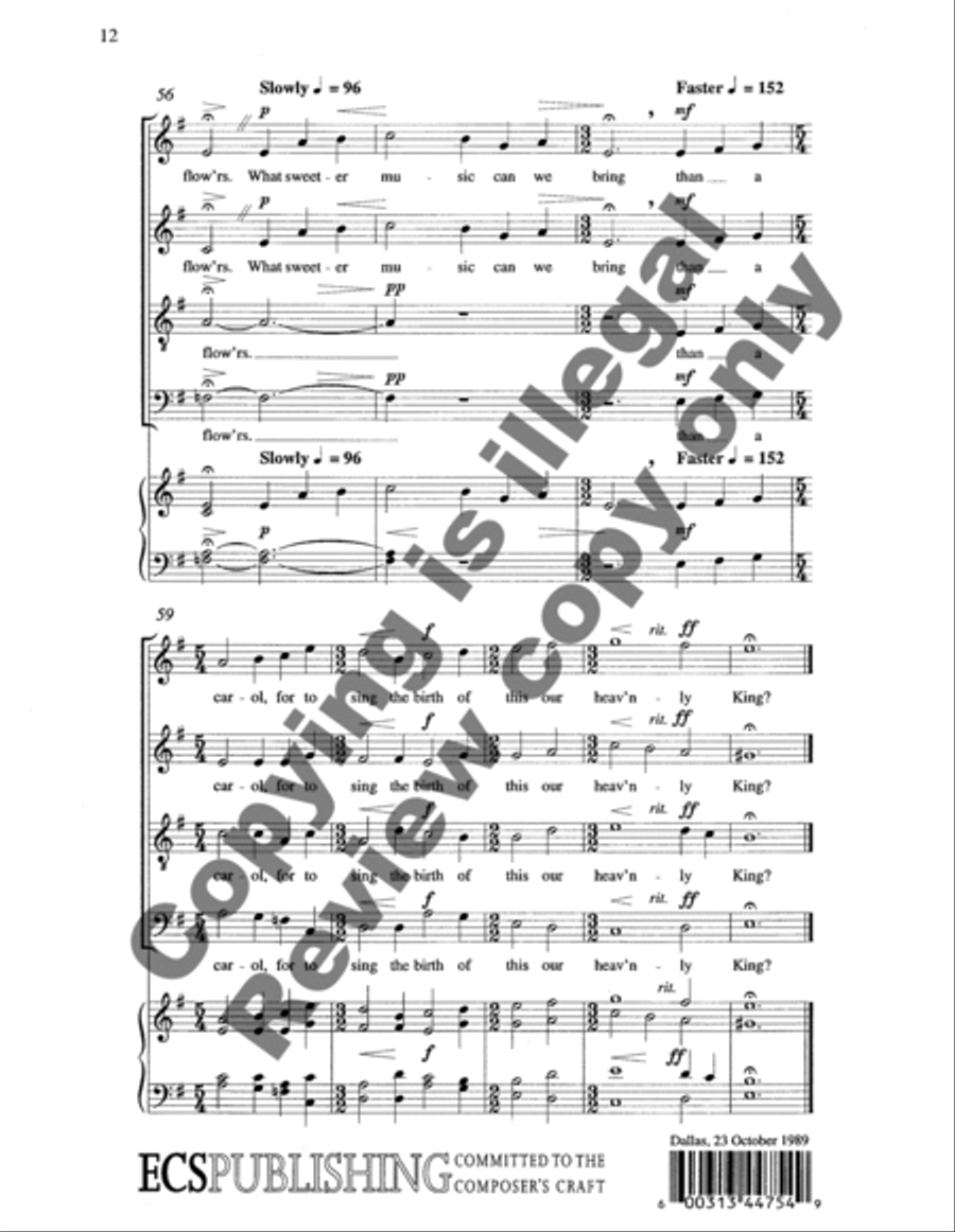 What Sweeter Music 4-Part scores gallery preview page 12