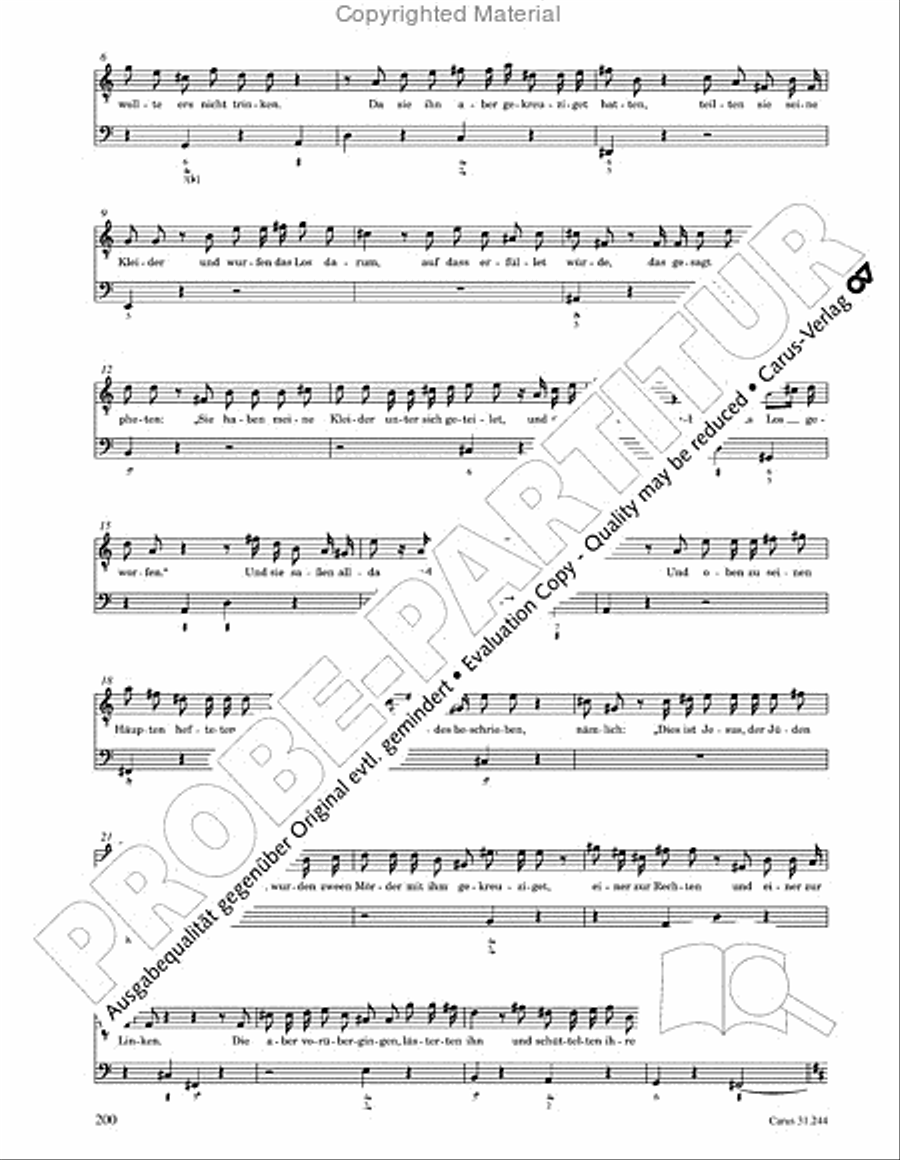 St. Matthew Passion (Matthaus-Passion) 4-Part scores gallery preview page 202