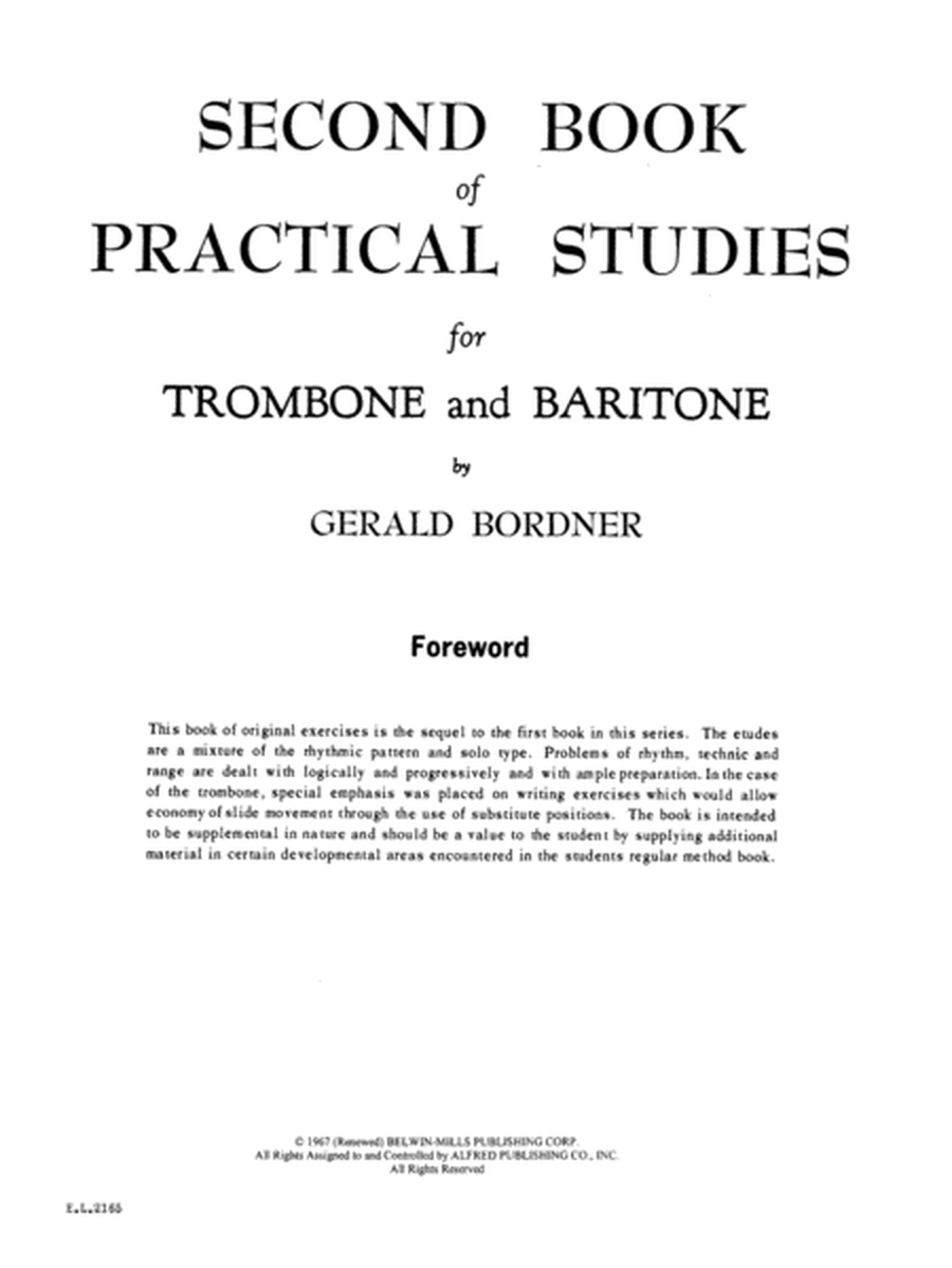 Practical Studies for Trombone, Book 2