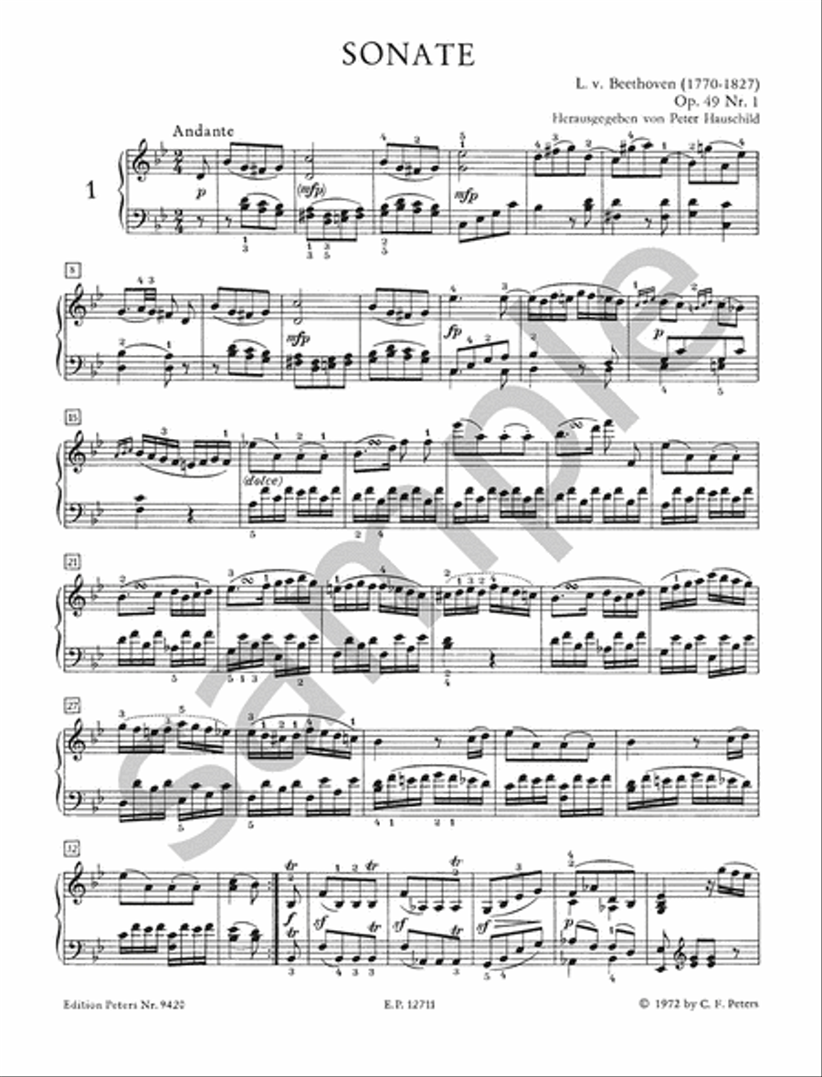 Sonatinas and Easy Sonatas for Piano