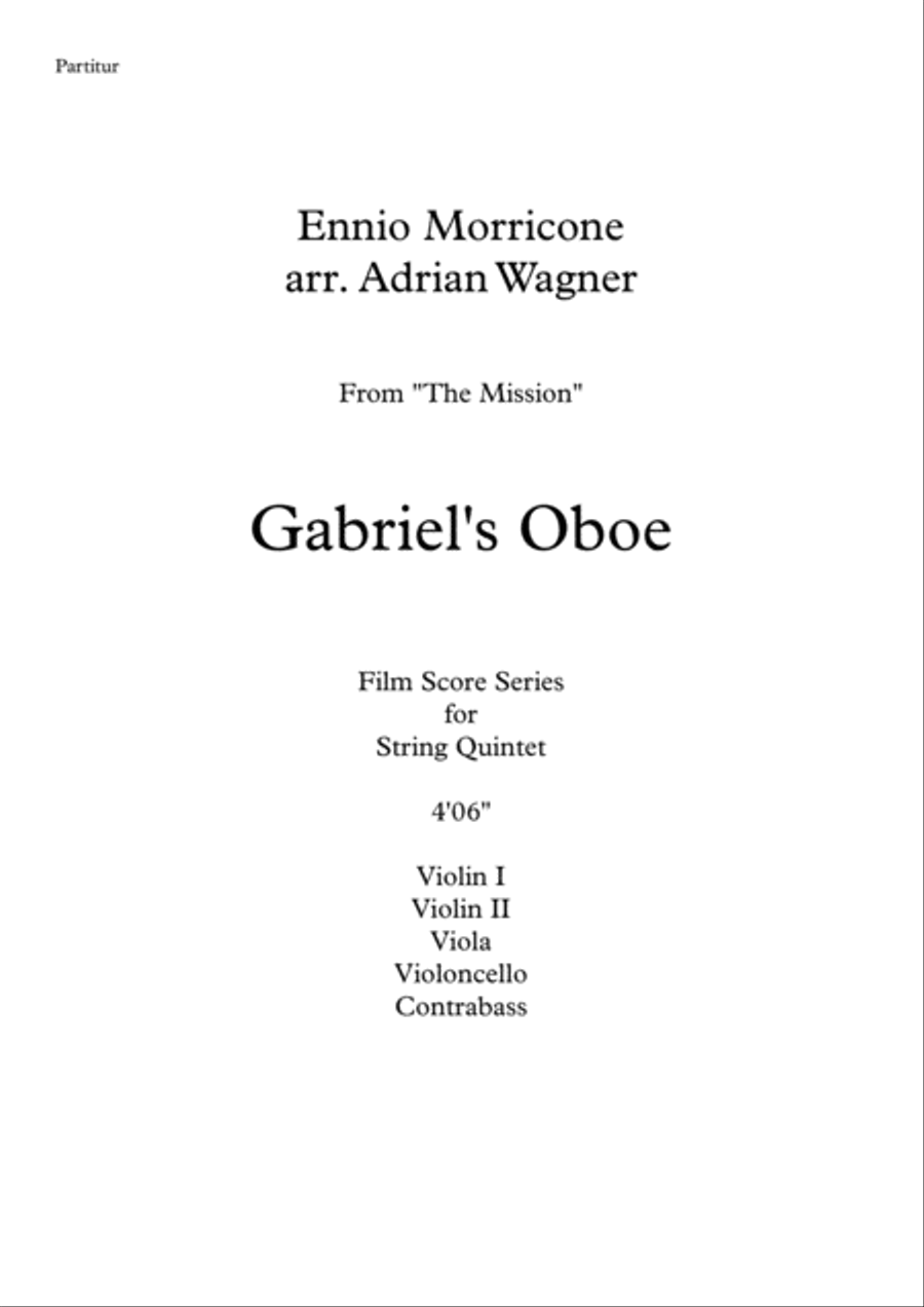 Gabriel's Oboe String Quintet scores gallery preview page 2