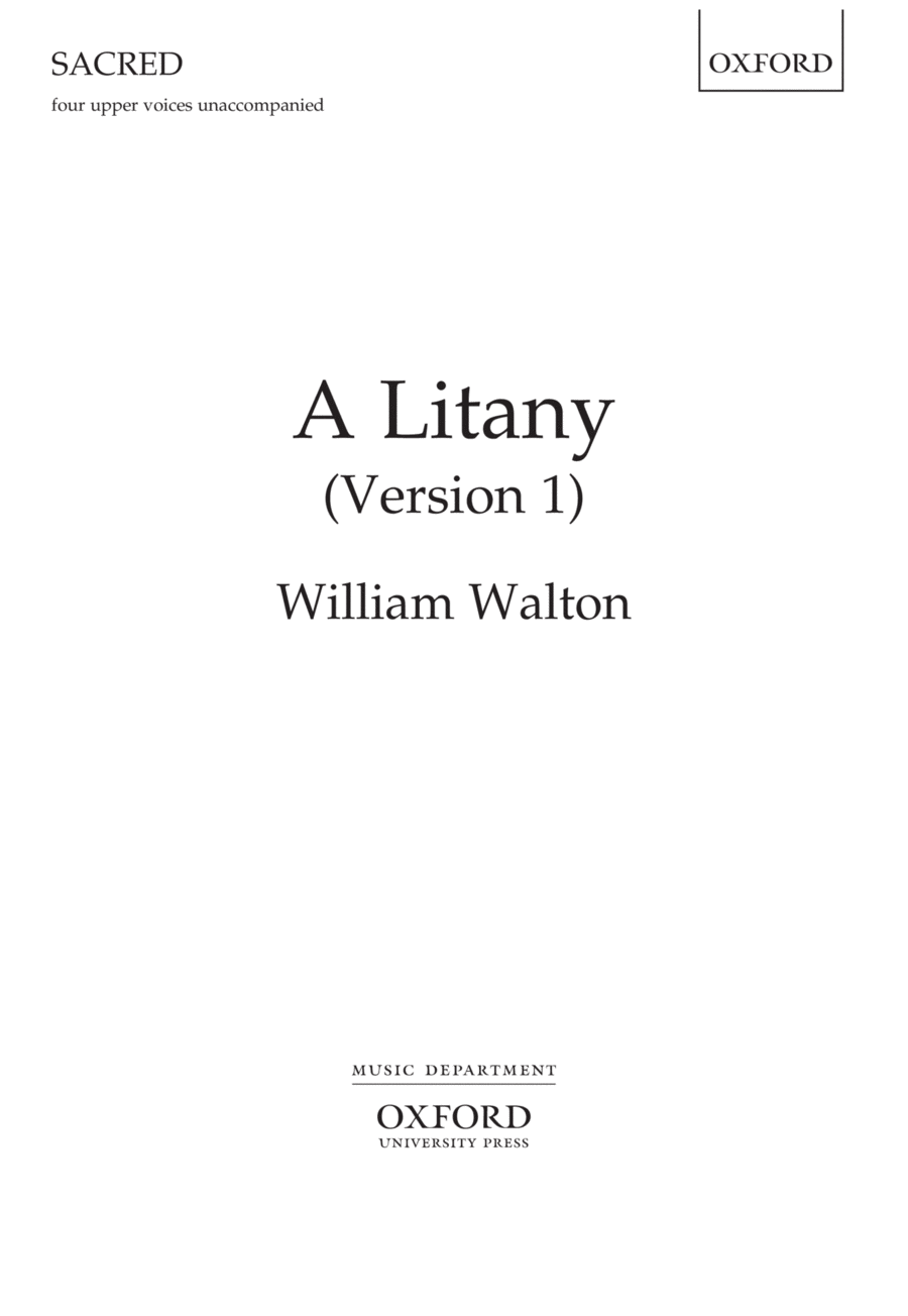 A Litany A Cappella scores gallery preview page 1