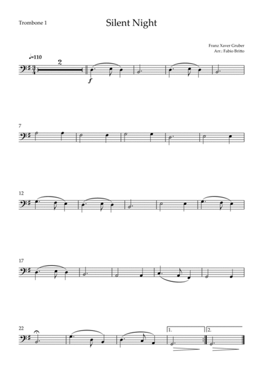 Silent Night (Christmas Song) for Trombone Trio image number null
