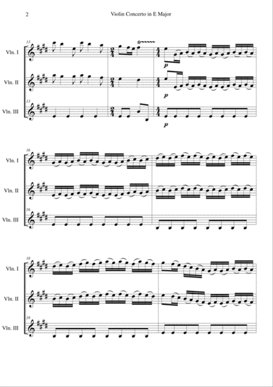 The Four Seasons - Spring 1st Movement Short Version Violin scores gallery preview page 2