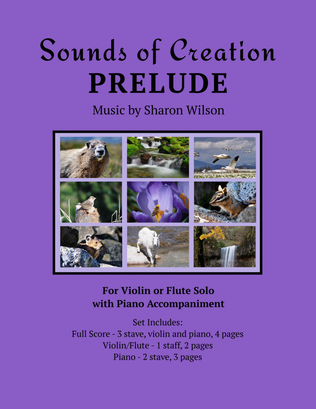 Book cover for Sounds of Creation: Prelude (Violin or Flute Solo with Piano Accompaniment)