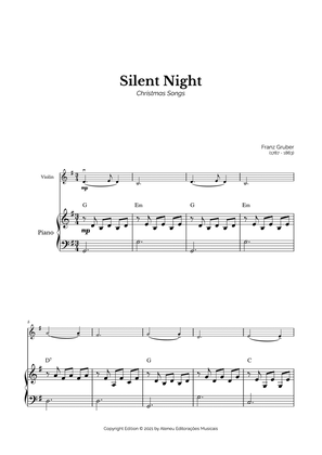 Silent Night for Easy Violin and Piano
