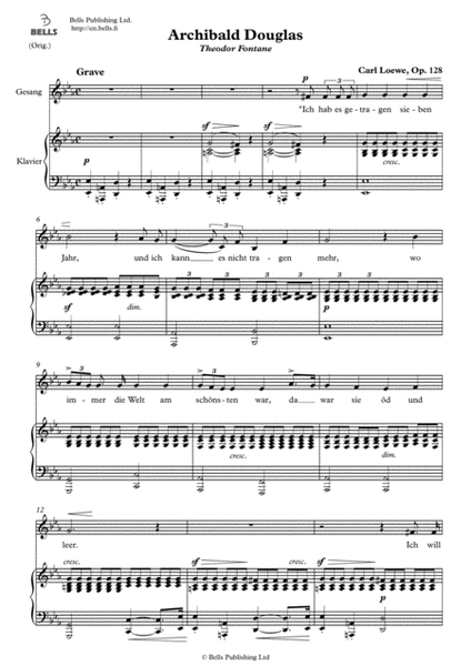 Archibald Douglas, Op. 128 (Original key. E-flat Major)