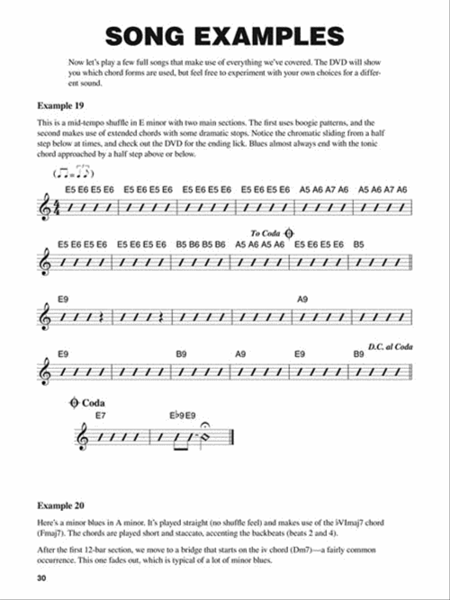 Blues Guitar Chords Electric Guitar scores gallery preview page 7