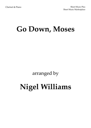 Book cover for Go Down, Moses, for Clarinet and Piano