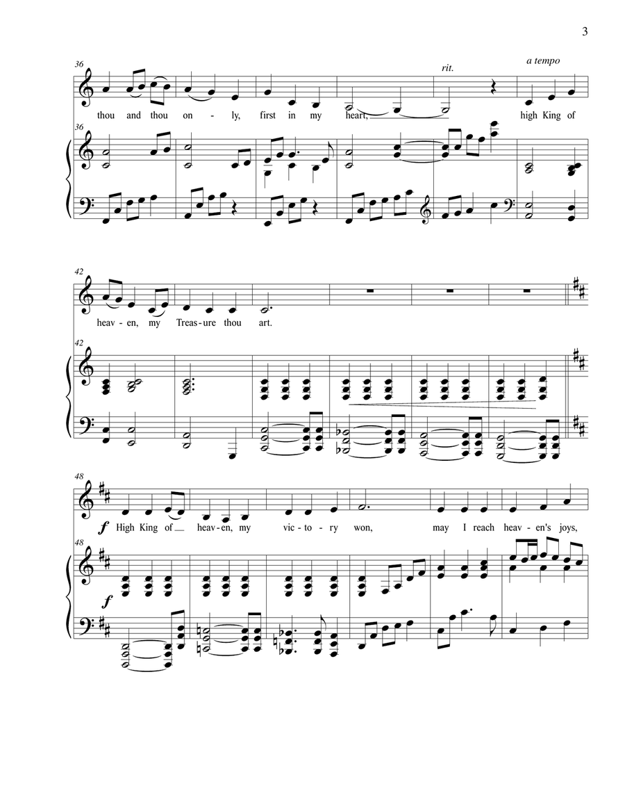 Be Thou My Vision (SLANE), Low Voice, arr. Brenda Portman Low Voice scores gallery preview page 3