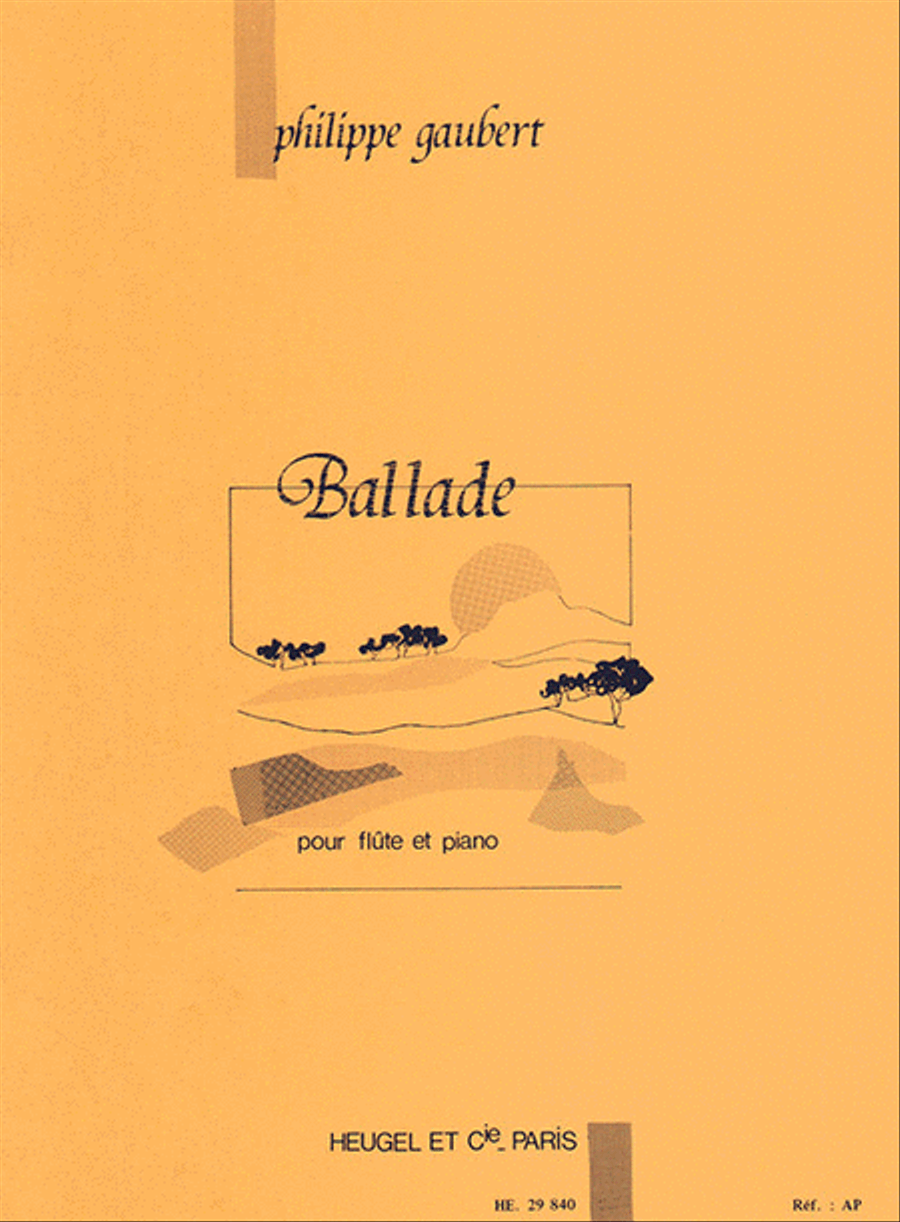 Philippe Gaubert - Balladepour Flute Et Piano Flute Solo scores gallery preview page 1