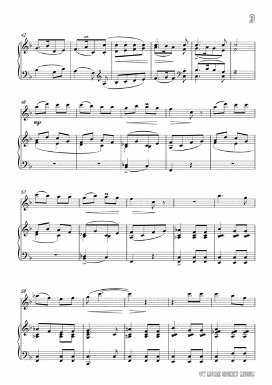 Schubert-Lachen und Weinen,for Flute and Piano Flute Solo scores gallery preview page 5