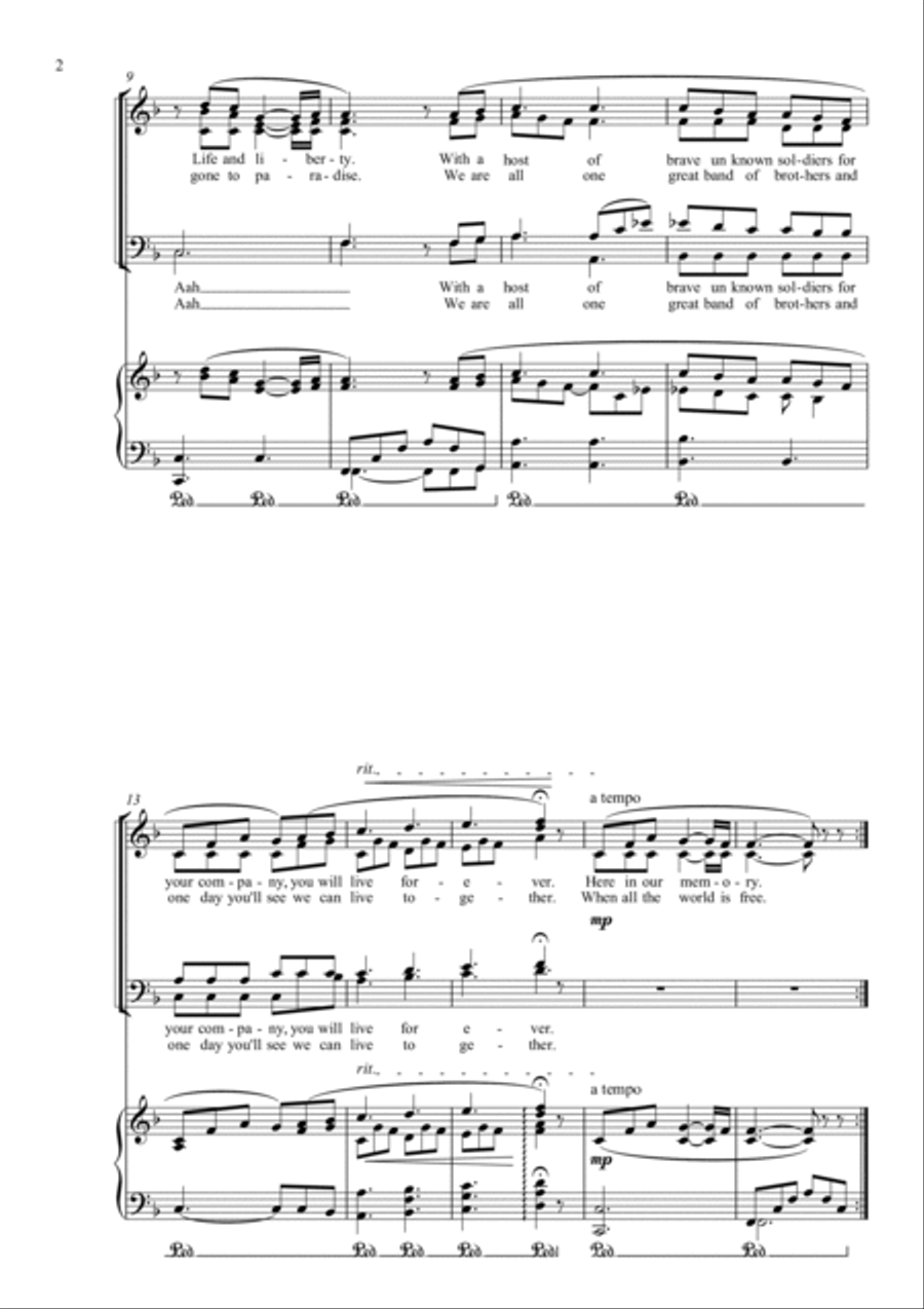 Requiem For A Soldier 4-Part scores gallery preview page 3
