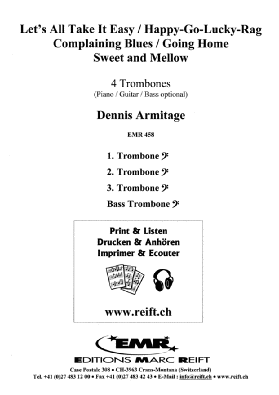 5 Jazzinations 5 Jazzinations Trombone Quartet scores gallery preview page 2