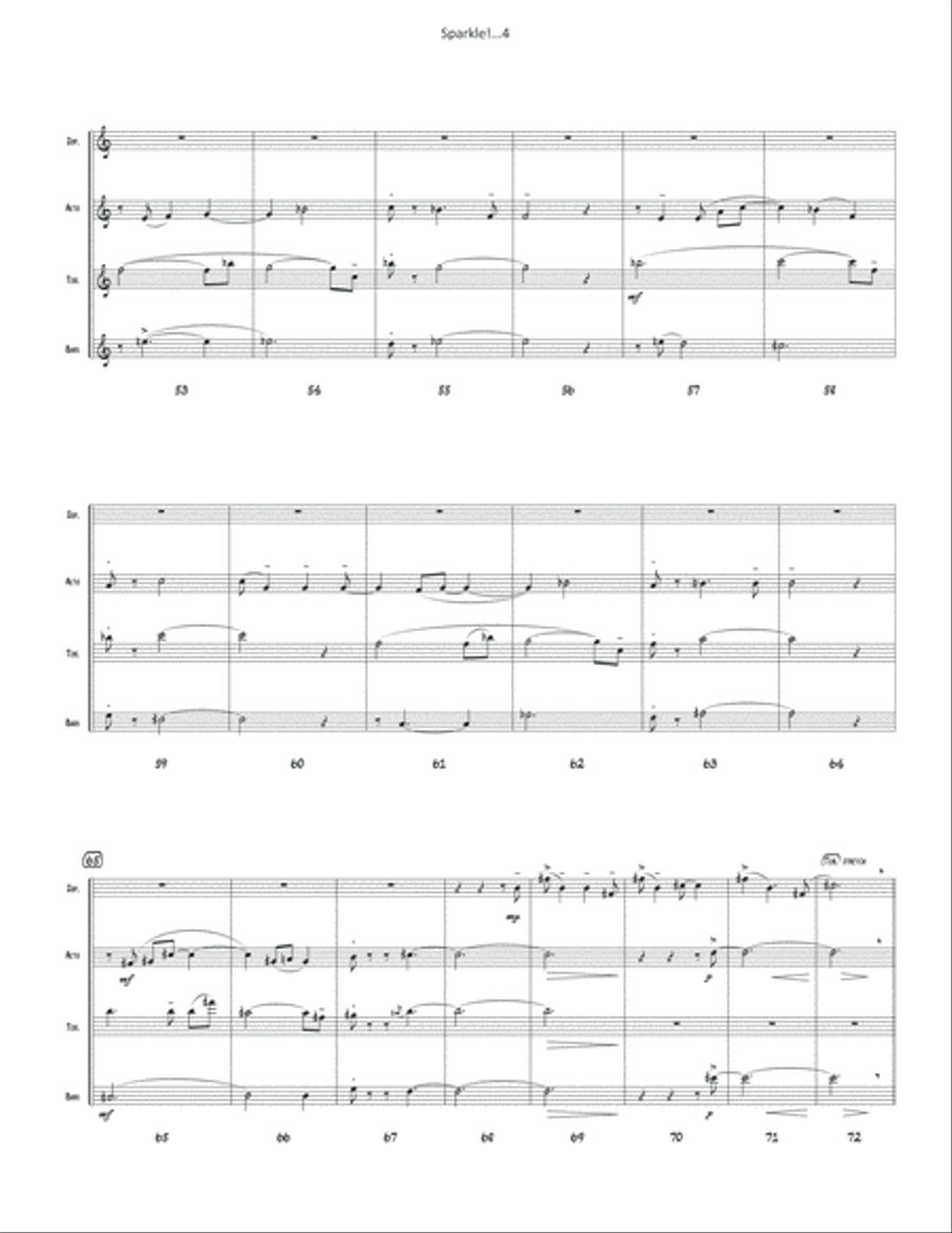 Sparkle! Sparkle! Woodwind Quartet scores gallery preview page 6