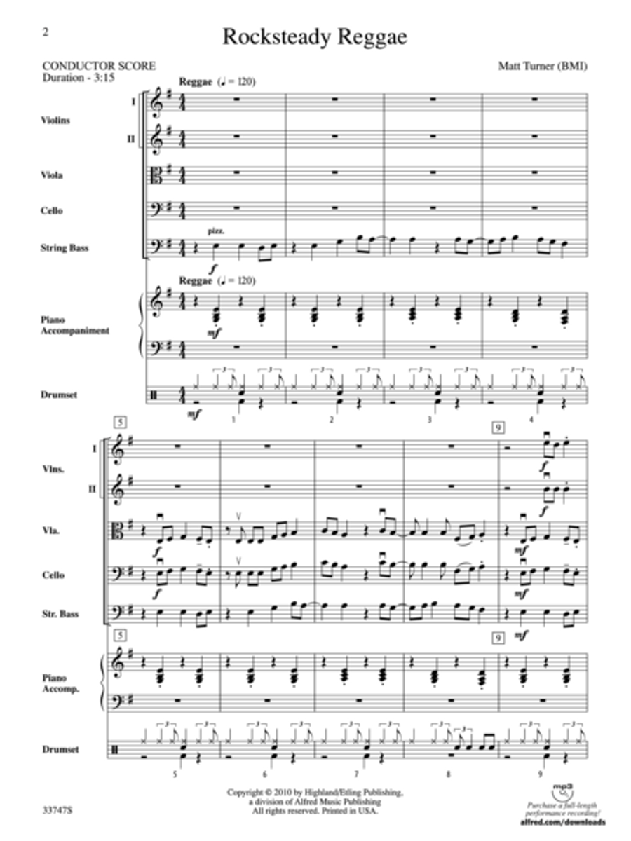 Rocksteady Reggae String Orchestra scores gallery preview page 2