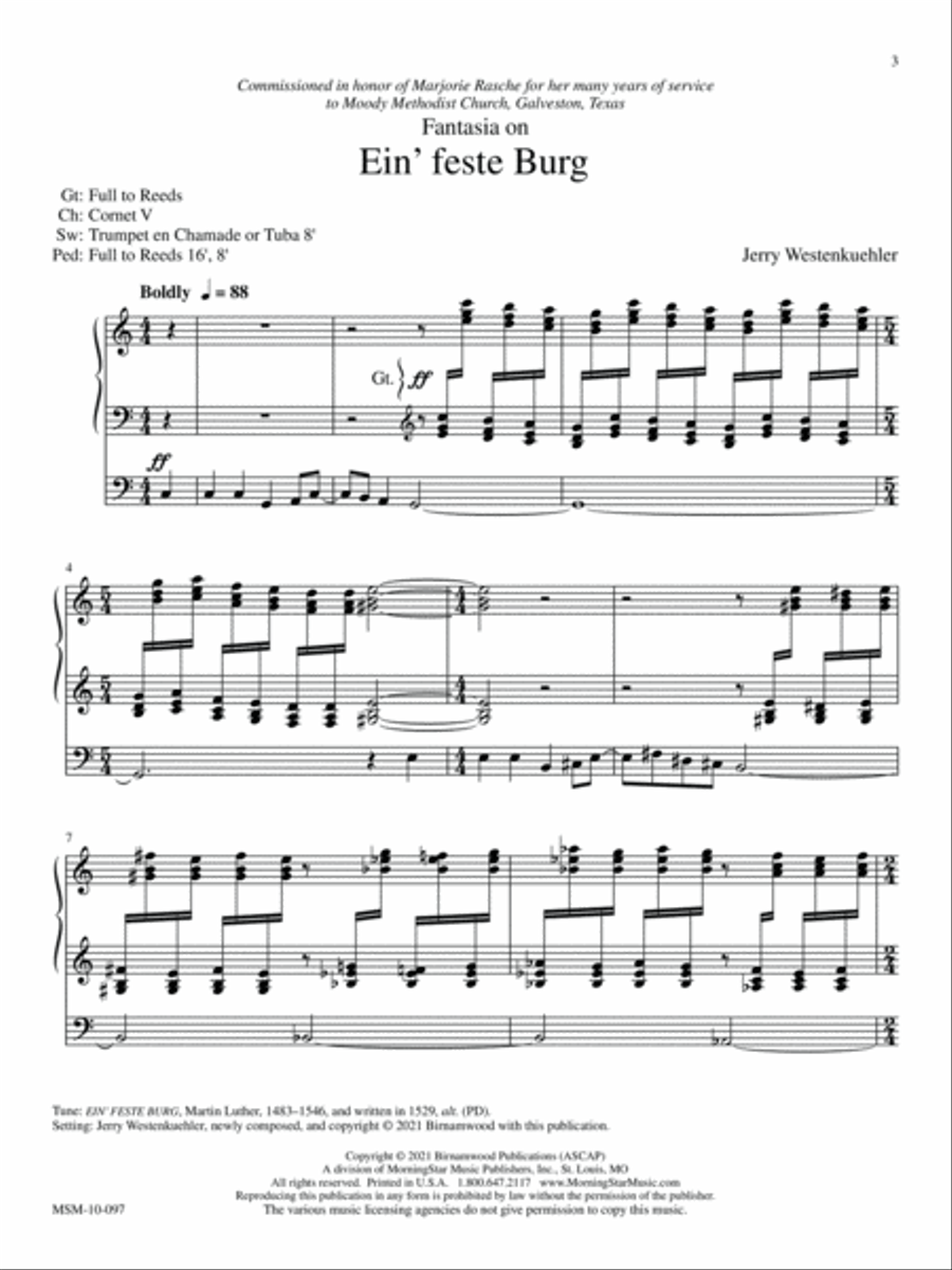 A Mighty Fortress A Mighty Fortress Organ scores gallery preview page 2