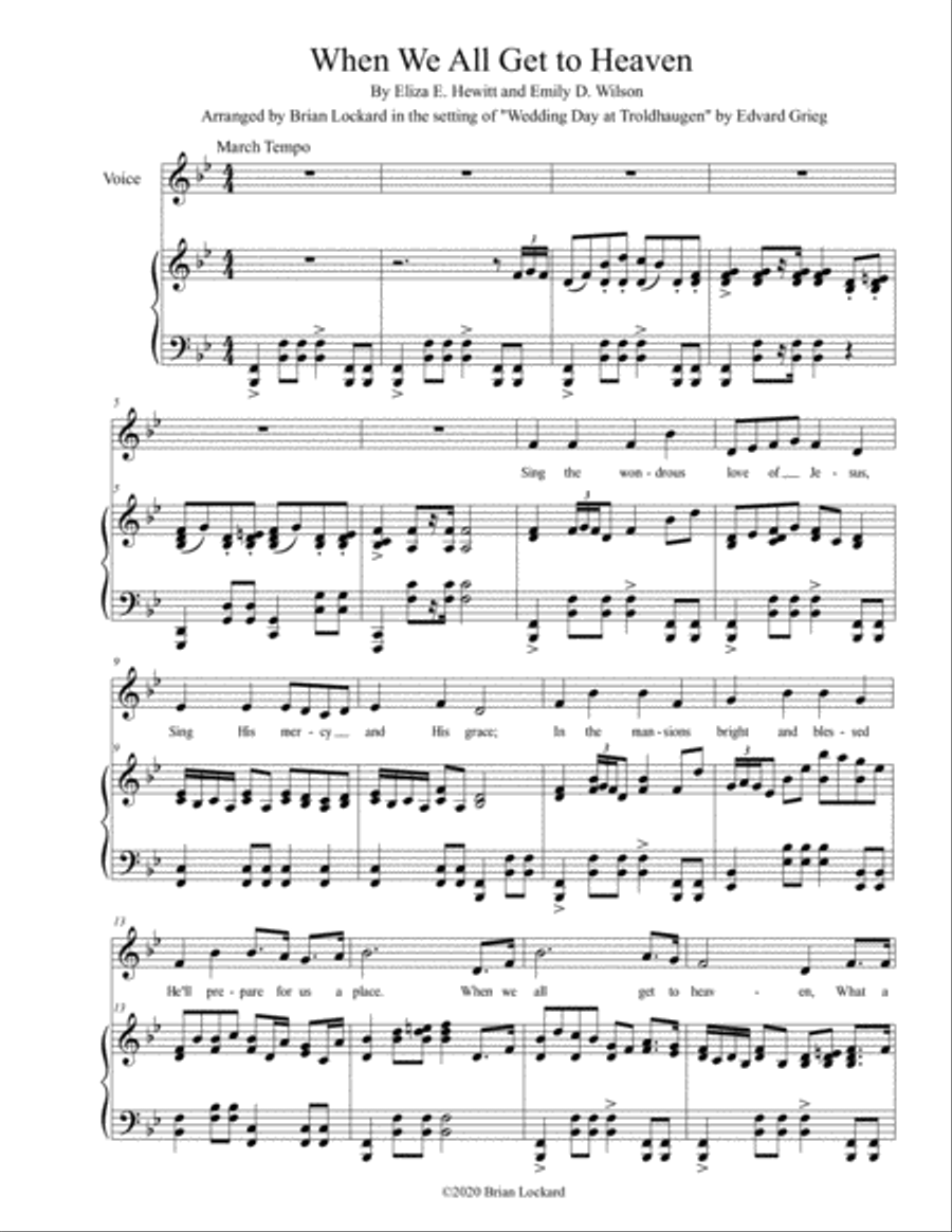 When We All Get To Heaven Piano and Voice Voice scores gallery preview page 1