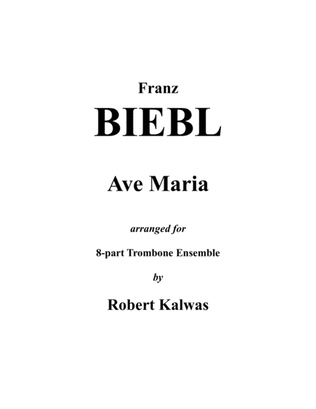 Book cover for Ave Maria for 8-part Trombone Ensemble